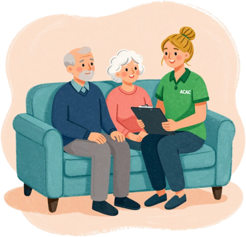 Illustration representing care planning and coordination